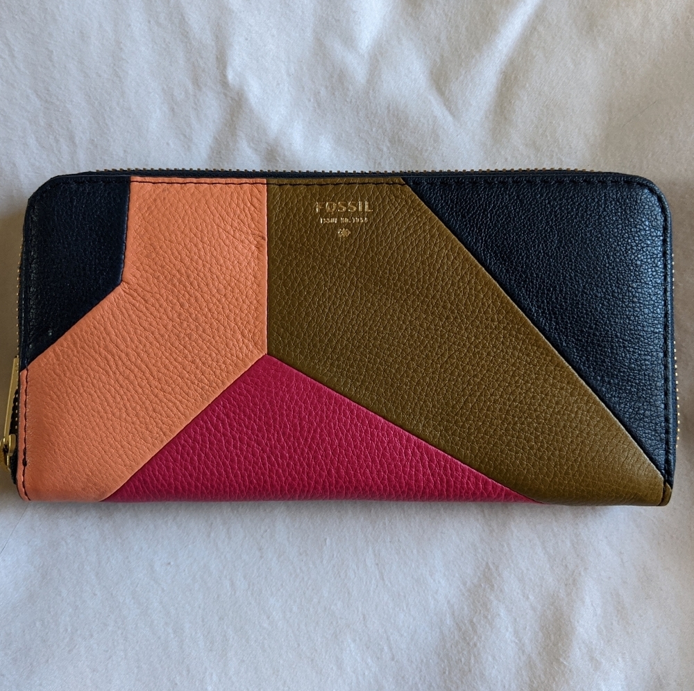 Fossil VDay Zip Clutch Bright Multicolored